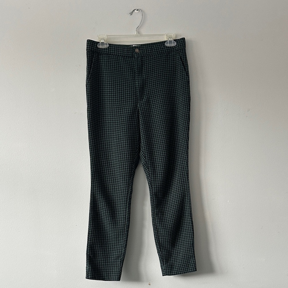 Hollister Women's Green Checkered high rise pants